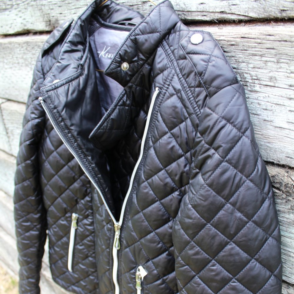 KENNETH COLE PUFFER BIKER JACKET